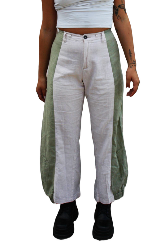 Linen two color pants