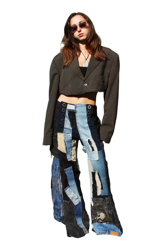 Maximalist patchwork pants